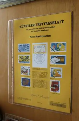 Deutschland, Künstler-Ersttagsblatt 1993: Neue Postleitzahlen,  MiNr. 1659