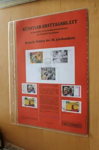 Deutschland, Künstler-Ersttagsblatt 1993: Deutsche Malerei (II),  MiNr. 1656-58