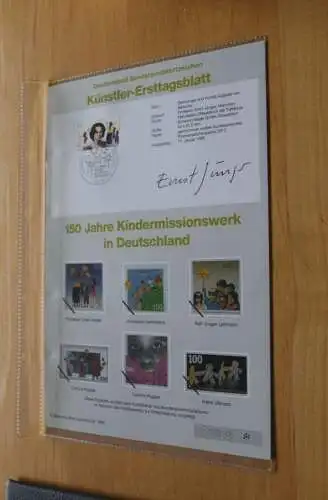 Deutschland, Künstler-Ersttagsblatt 1996: Kindermissionswerk, MiNr. 1834