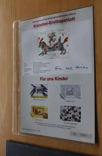 Deutschland, Künstler-Ersttagsblatt 1996: Blockausgabe: Für uns Kinder; MiNr Block 35