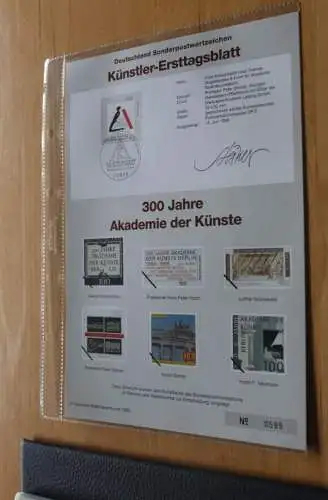 Deutschland, Künstler-Ersttagsblatt 1996: Akademie der Künste; MiNr 1866