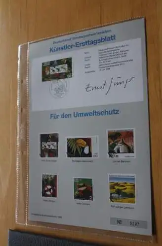Deutschland, Künstler-Ersttagsblatt 1996: Für den Umweltschutz; MiNr 1867