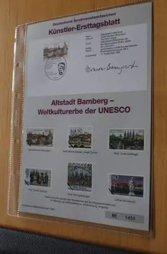 Deutschland, Künstler-Ersttagsblatt 1996: Altstadt Bamberg - UNESCO Weltkulturerbe; MiNr 1881