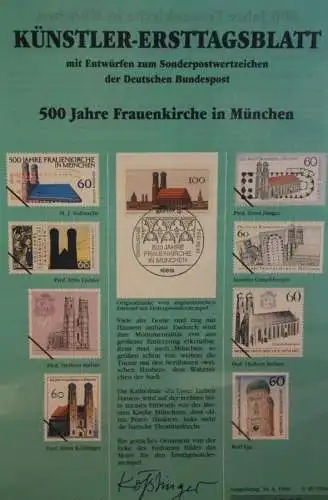 Deutschland, Künstler-Ersttagsblatt 1994: Frauenkirche München,  MiNr 1731