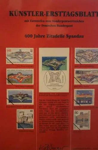 Deutschland, Künstler-Ersttagsblatt 1994: Zitadelle Spandau,  MiNr 1739