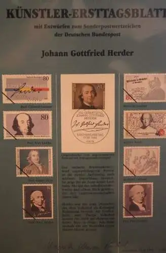 Deutschland, Künstler-Ersttagsblatt 1994: Johann Gottfried Herder,  MiNr 1747