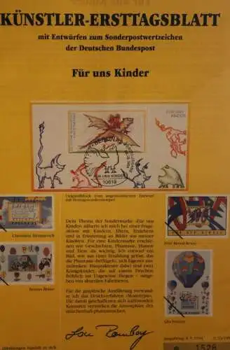 Deutschland, Künstler-Ersttagsblatt 1994: Blockausgabe für uns Kinder, MiNr Block 30