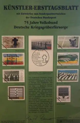 Deutschland, Künstler-Ersttagsblatt 1994: Kriegsgräberfürsorge, MiNr 1768