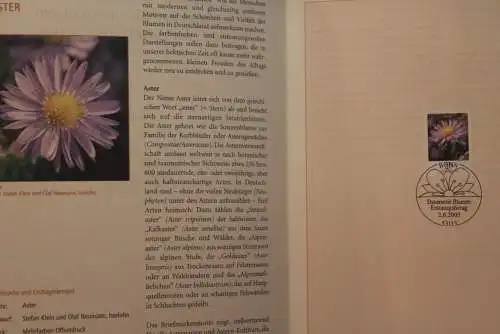 Deutschland 2005; Jahressammlung-ETB: Freimarken Blumen 50 C Aster; MiNr. 2463; bitte lesen