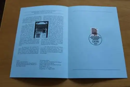 Deutschland 1994; Jahressammlung-ETB: Sehenswürdigkeiten: Suhl-Heinrichs,  MiNr. 1746, bitte lesen