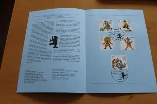 Deutschland 1994; Jahressammlung-ETB: Für die Jugend: Struwwelpeter,  MiNr. 1726-30, bitte lesen