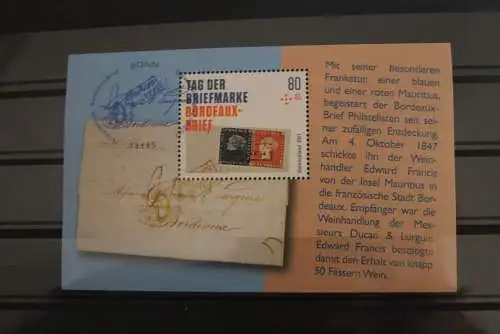 Deutschland 2021; Blockausgabe: Tag der Briefmarke 2021, Ersttagsstempel