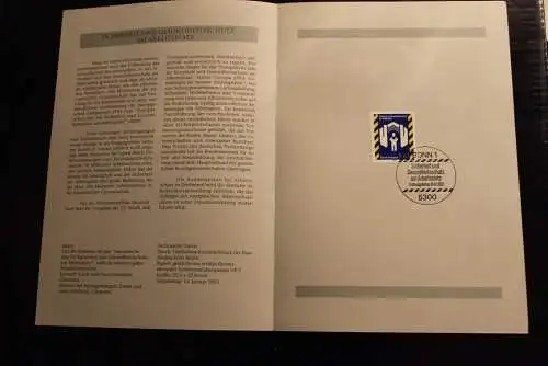 Deutschland 1993; Jahressammlung-ETB: Europäisches Jahr für Arbeitssicherheit, MiNr. 1649, bitte lesen