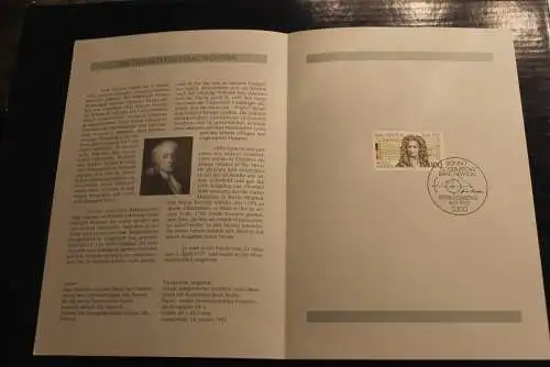 Deutschland 1993; Jahressammlung-ETB: Isaac Newton, MiNr. 1646, bitte lesen