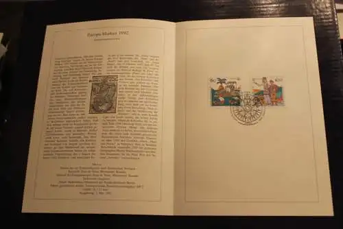 Deutschland 1992; Jahressammlung-ETB: Europa-Marken, CEPT,  MiNr. 1608-9, bitte lesen