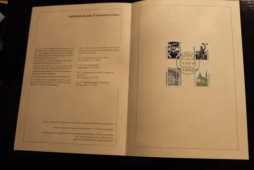 Deutschland 1991; Jahressammlung-ETB: Sehenswürdigkeiten aus Markenheft, selbstklebend, MiNr. 1531-34, bitte lesen