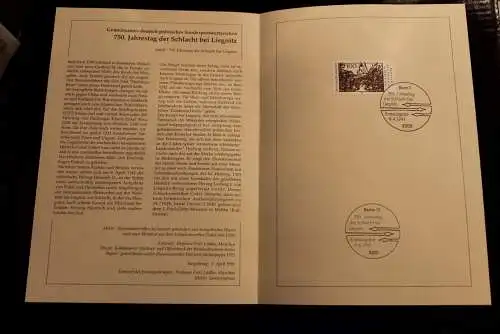 Deutschland 1991; Jahressammlung-ETB: Schlacht bei Liegnitz, Deutsch-Polnische Gemeinschaftsausgabe, MiNr. 1511, lesen