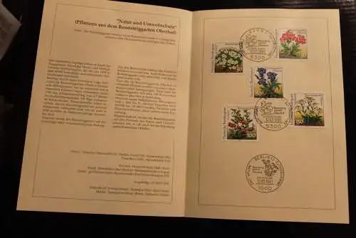 Deutschland 1991; Jahressammlung-ETB: Rennsteiggarten Oberhof, Blumen, MiNr. 1505-09; bitte lesen