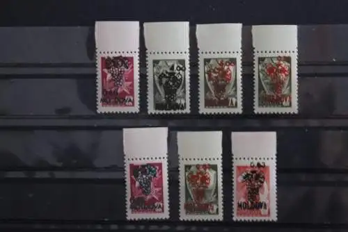 Moldawien, Moldau; Freimarken, Provisorien: UdSSR-Marken Overprint Trauben, MNH, extrem rar