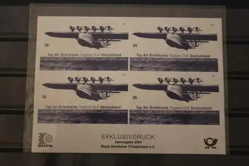 VIGNETTE; Exclusivdruck 2004 der MiNr. 2428 Tag der Briefmarke; Flugboot Do X