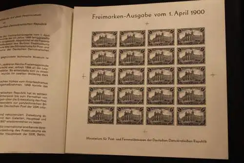 VIGNETTE; DDR Schwarzdruck Freimarken-Ausgabe Deutsches Reich 1 Mark von 1900, mit Umschlag