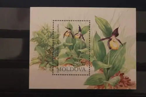 Moldova 1993; Block 4 Orchideen, MNH