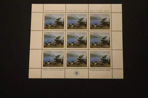 Jugoslawien 1980, Europäischer Naturschutz, Europa - CEPT-Mitläufer, Kleinbogen - Satz, MiNr. 1847/48, MNH