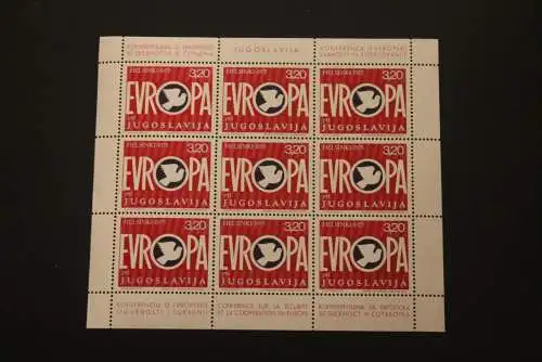 Jugoslawien 1975, KSZE Kleinbogen - Satz; 2 Kleinbogen; MiNr. 1617/18; MNH