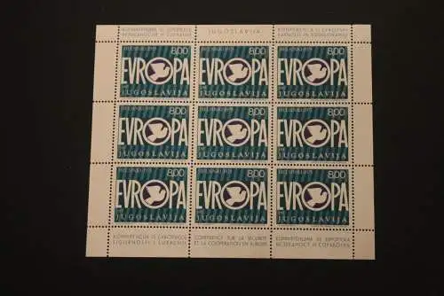 Jugoslawien 1975, KSZE Kleinbogen - Satz; 2 Kleinbogen; MiNr. 1617/18; MNH