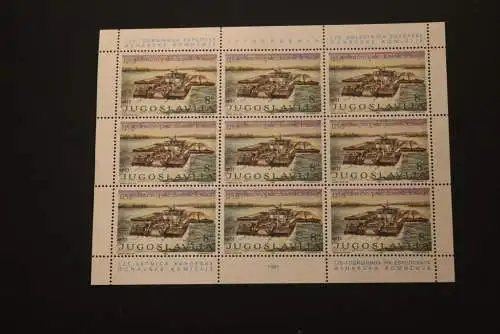 Jugoslawien 1981,  Kleinbogen : Europäische Donaukommission; Schiffe; MiNr. 1903, MNH