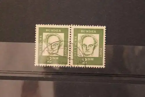 BRD 1961, Freimarken: Bedeutende Deutsche; waagerechtes Paar; 2 DM., 362 y; fl. Papier, gestempelt