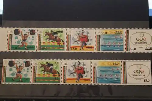 Turkmenistan 1992, Olympische Sommerspiele Barcelona '82, MiNr. 15-19; 25-29, MNH