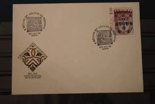 Portugal 1981; Azulejo, Kacheln, MiNr. 1539, FDC