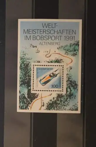 Deutschland 1991, Block 23, Weltmeisterschaft im Bobsport Altenberg, MNH