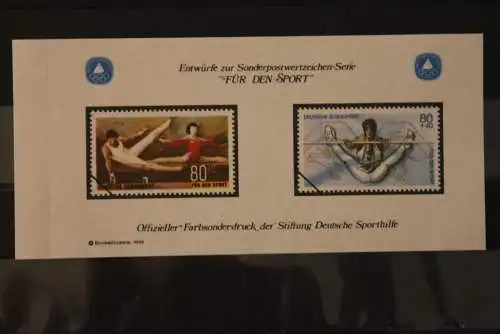 Vignette Farbsonderdruck Deutsche Sporthilfe aus MH 1983 "Für den Sport"