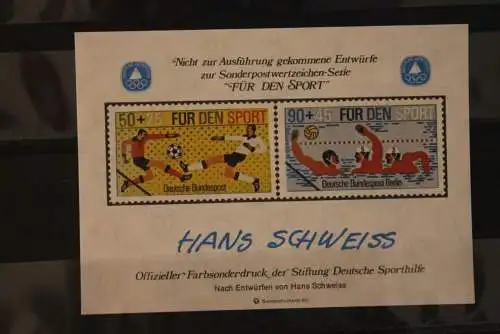 Vignette Farbsonderdruck Deutsche Sporthilfe aus MH 1980 "Für den Sport"