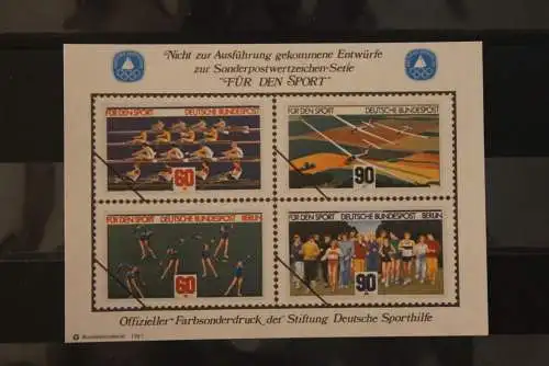 Vignette Farbsonderdruck Deutsche Sporthilfe aus MH 1981 "Für den Sport"