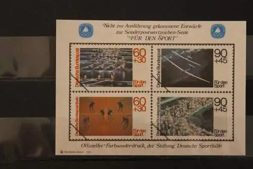 Vignette Farbsonderdruck Deutsche Sporthilfe aus MH 1981 "Für den Sport"