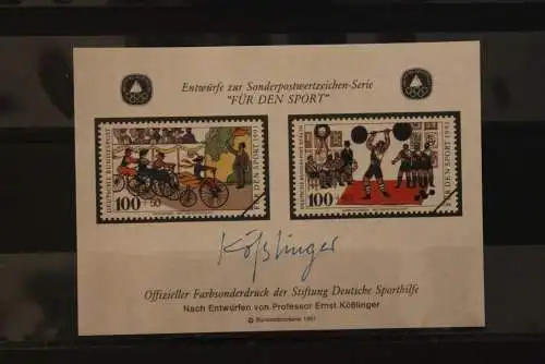 Vignette Farbsonderdruck Deutsche Sporthilfe aus MH 1991 "Für den Sport"