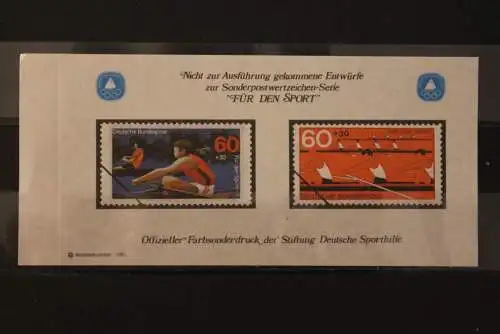 Vignette Farbsonderdruck Deutsche Sporthilfe aus MH 1981 "Für den Sport", Rudern