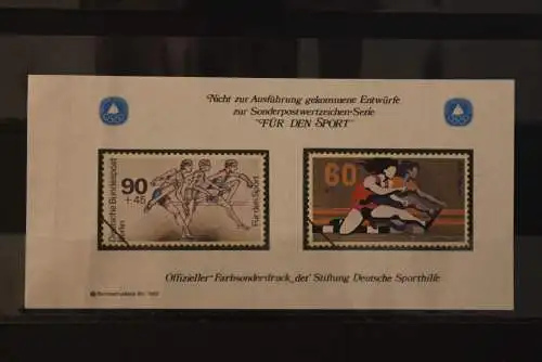 Vignette Farbsonderdruck Deutsche Sporthilfe aus MH 1982 "Für den Sport"