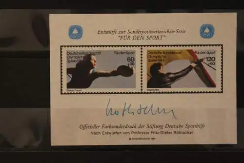 Vignette Farbsonderdruck Deutsche Sporthilfe aus MH 1984 "Für den Sport"