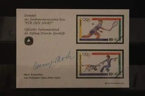 Vignette Farbsonderdruck Deutsche Sporthilfe aus MH 1988 "Für den Sport": Olympische Spiele