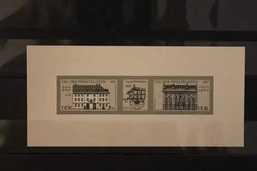 DDR Schwarzdruck "Tag des Philatelisten 1987" ; MiNr. 3118-19