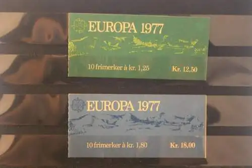 Norwegen 1977; EUROPA-UNION, CEPT, Markenheft - Paar, MiNr. 742-43; gebraucht, EST