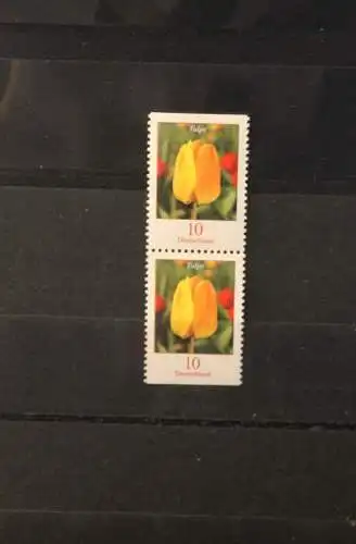 BRD; Freimarken: Blumen; 10 C;  Tulpe, MNH; oben und unten geschnitten; senkrechtes Paar