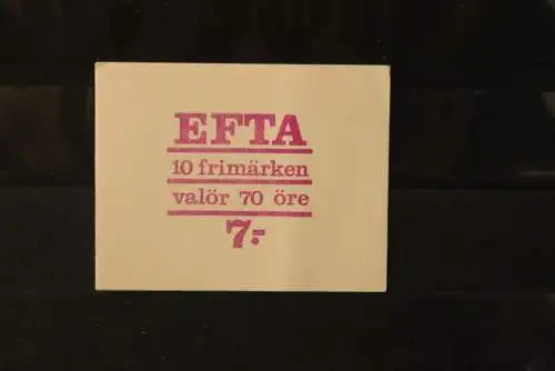 Schweden 1967, Markenheft EFTA,  MiNr. MH, MNH