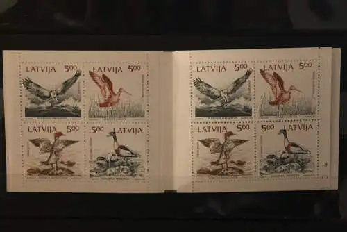 Latvija, Lettland 1992; Markenheft Mare Balticum, Wasservögel, Vögel, Zählbalken MNH