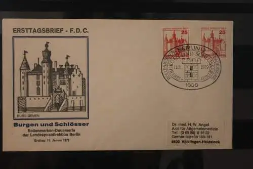 Berlin 1979, Ganzsache Freimarken: Burgen und Schlösser, 25 Pf, Burg Gemen, MiNr. 587, PU 67, ESST