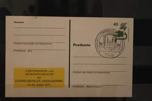 Deutschland 1977; Ganzsache Luwigsburger Kreiszeitung; Wertstempel 40 Pf Unfallverhütung